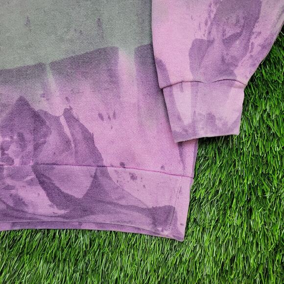 Vintage MOD Tie-Dye Sweatshirt Women Large 21x24 Purple Gray - Picture 9 of 11